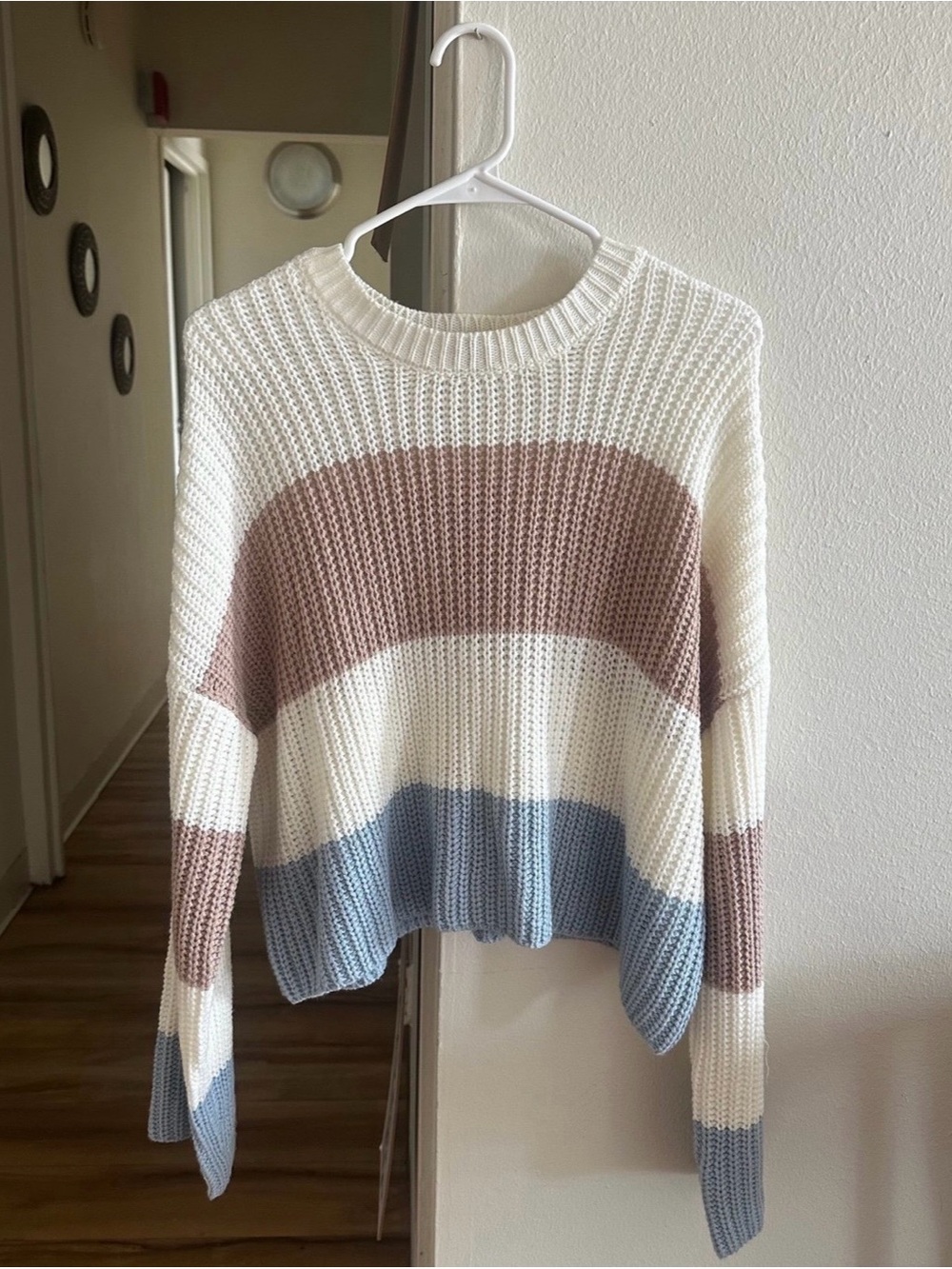 Women’s Striped Knit Crewneck Sweater
